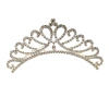 Silver fashionable children's crown wedding bride's hair accessory beauty pageant princess elegant crystal headwear accessory hair comb crown Item Picture